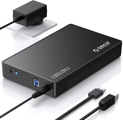 3.5" External Hard Drive Enclosure SATA III to USB 3.1 Type C for HDD Tool-Free