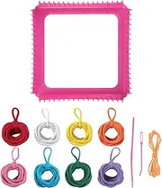 Weaving Loom Kit Toys, Potholder Loops Making Kits to Make Pot Holders, Birthday Gifts, Crochet DIY Sewing Craft, 8 Colors