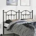 Metal Double Headboard Black 137cm Stylish Bed Frame Modern Design Home Decor