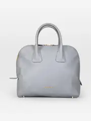 Grey Leather Greenwood Bowling Bag