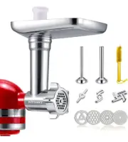 Metal Food Grinder Attachments for Kitchenaid Stand Mixers, Meat Grinder, Sausag