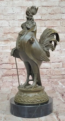 Dapper Rooster Gentleman Bronze Statue – Victorian Style