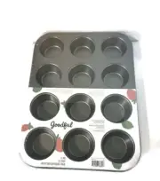 Goodful 2 Pack 12 Cup Muffin Cupcake Pan NEW