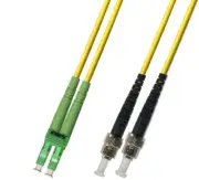 1M (3.28ft) OS2 LC/APC to ST/UPC Fiber Optic Cable Duplex Singlemode 9/125