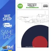 ASK D24001 1/24 Supermarine Spitfire Mk.IX - stencils for 2 models - wet decal