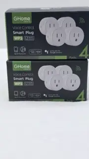 GHome Smart Mini Smart Plug, WiFi Outlet Socket 2 Packs 8 Total Smart Plugs