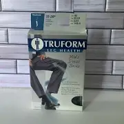 Truform 1943 Mens Dress Socks MEDIUM 15-20 mmHg Knee High Compression Black