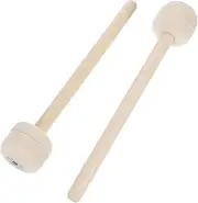 GALPADA 2Pcs Bass Drum Mallets with Handle Comfortable Grip Percussion Sticks for Drumming Durable Felt Tips for Marching Bands and Drum Kits