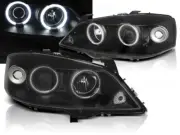 For OPEL Astra G Headlight Headlamps 1997-2004 Angel Eyes CCFL Black LHD