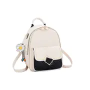 Nevenka Teenager Mini Backpack Leather Casual Travel Backpacks-White
