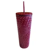 Starbucks 2024 Holiday Chain Link Burgundy Red 24 oz Tumbler New Venti Cold Cup