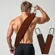 Exfoliating Back Scrubber for Shower, Double-Sided Back Wash Strap, Back Scrub Washcloth with Handles, Body Scrub Back Washing Aid, Back Scrubber Body Brush for Men Women (Brown)