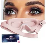Pink Sleep Mask for Women Eyelash Extension,Eye Mask for Lash Extensions No Pressure 3D Contoured Lash Extension Sleep Mask, Block Out Light Sleep Protector Eye Shade Cover for Travel Yoga Nap