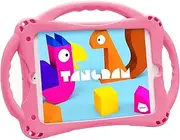 TopEsct Kids Case for iPad Mini 5 4 3 2 1,Silicone Childproof for All Kinds of iPad Mini, Built-in Handle Stand, Comes with a Strap. (Pink)