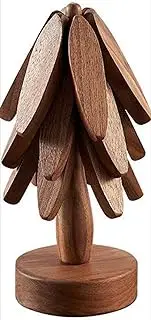 Wooden Coasters in Tree Shape, Wooden Coaster for Hot Dishes, Wooden Coasters in Tree Shape, Trivet Set (B)