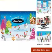 Chapstick 12 Days of Holiday Advent Calendar Lip Balm Gift Set New