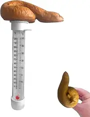 Floating Pool Thermometer Poop, Funny Floating Poop Meter Pond Water Thermometer for Spa Hot Tubs Aquariums Pools Pool Decor(1 pc)