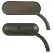 Arlen Ness Black Micro Mini Oval Mirrors Harley-Davidson