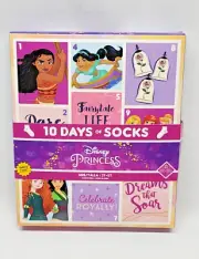 Disney Princess Toddler 3-5 T - Girls 10 Days of Socks Advent Calendar BRAND NEW