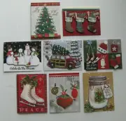 16 Holiday Christmas Greeting Cards 3" x 5" Assortment Lot 3 Dimensional NEW