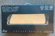 NIB Eco+Chef electric griddle copper EC-CEGR 1400w 19 x 10 ceramic non stick