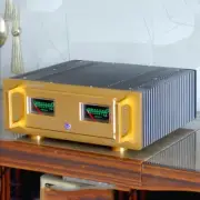 A60 Power Amplifier Chassis Shell AL Case DIY Amp Box Enclosure with VU Meter
