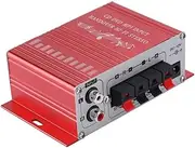 Mini Amplifier Car Audio, 4 Channels Car Audio Amplifier, Mini Digital Audio Power Amplifier with Aux Output, Support CD DVD MP3 FM Player(Red)