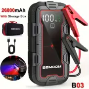 12V Car Jump Starter 6000A Peak Auto Battery Booster Pack, 26800mah Power Bank