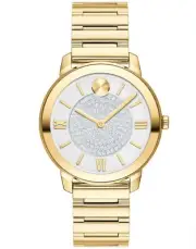 Ladies' Movado BOLD Luxe Crystal Accent Gold Ion-Plated Bracelet Watch 3600774