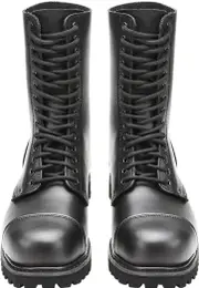 Brandit Vegantom 14 Eyelet Boots, black, Size 43 for Men