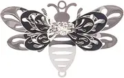 10pcs Silver Bee Hanging Suncatcher DIY Metal Parts Hand-Crafts