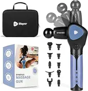 LifePro Dynaflex Percussion Massage Gun – Deep Tissue Handheld Massager for Athletes – Muscle Recovery Tool for Men & Women – Quiet, Portable with 10 Heads & Travel Case