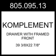 IKEA KOMPLEMENT Drawer With Framed Front Dark Gray 39 3/8x22 7/8" 805.095.13