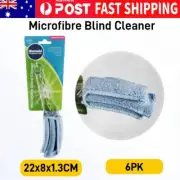 6x Window Blind Cleaner Blinds Washable Duster Groove Pronged Microfibre Brush