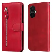 For Oneplus Nord Ce3 5g/oppo K11 5g Zipper Pocket Wallet Stand Phone Case Calf Texture Leather Cover