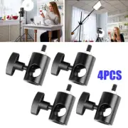 4x Rapid Adapter Convert 5/8" Stud to 1/4" Thread Light Stand Mount Bracket Kits
