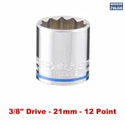 Kincrome K2846 - Socket 3/8" Drive 21mm Mirror Polish