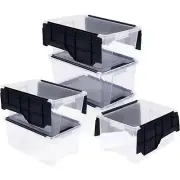 Organize-It!, 6 Pack Flip-Top Tote 7 Gal., Storage Tote with a Clear Base, Ba...