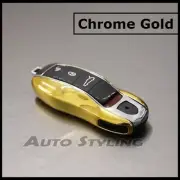 Chrome Gold Key Fob Cover For Porsche Keyless Remote Case Housing 2 3 Button Car