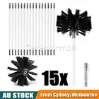15pcs Chimney Cleaner Fireplace Brush Kit Flue Brush Drill Powered Rotary Sweep