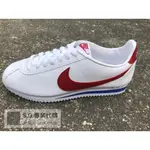 S.G NIKE CLASSIC CORTEZ OG 白紅藍 阿甘鞋 白藍紅 皮革 休閒鞋 女鞋 749571-154