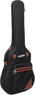 JWQFBC Waterproof Case for Electric Guitar Oxford Double Strap Shock Resistance Thick Padding Flexible Shell Large Front Pocket
