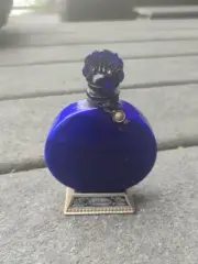 LUCRETIA VANDERBILT Vintage Perfume Bottle Cobalt Blue, SEALED, w/perfume inside