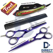 Barber Salon Hair Cutting Hairdressing Scissors Thinning Set Straight Razor Comb