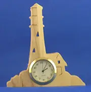 Lighthouse Mini Clock - Hand cut w/ choice of insert
