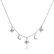 Culturesse Jayla Celestial Beauty Austrian Zirconias Sterling Silver Necklace