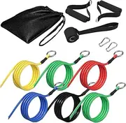 Resistance Bands Set with Handles Fitness with Organizer Bag Yoga Equipment Weight Building Pilates Pull Ropes Exercise Bands
