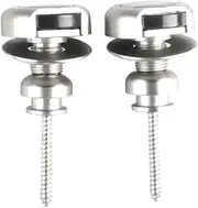 Snblzhef 2Pcs Guitar Strap Locks Button Locks Security Retainer Anti-Rust Metal Strap Buttons Retainer for Electric Guitar Bass,B