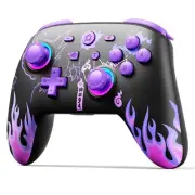 Wireless Gaming Controller For Switch/PC/Android Rechargeable LED Lights 6-Axis