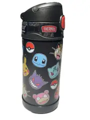 Pokémon THERMOS FUNTAINER 12oz Stainless Steel Vacuum Insulated Straw Bottle